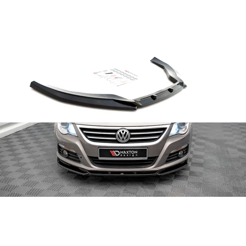 Achat Immédiat LAME DU PARE-CHOCS AVANT V.4 VOLKSWAGEN PASSAT CC - MAXTON DESIGN - FINITION NOIR BRILLANT