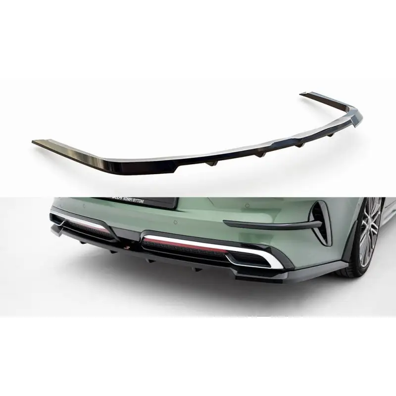 ARRIERE SPLITTER (AVEC UNE BARRE VERTICALE) KIA PROCEED GT-LINE MK1 FACELIFT - MAXTONDESIGN - FINITION NOIR BRILLANT Commander Vite