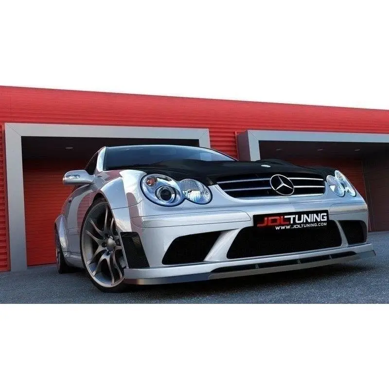 Pas Cher LAME DU PARE-CHOCS AVANT MERCEDES CLK W209 (POUR ME-CLK-209-BLACK-F1 PARE-CHOCS) - MAXTON DESIGN - FINITION NOIR BRILLANT