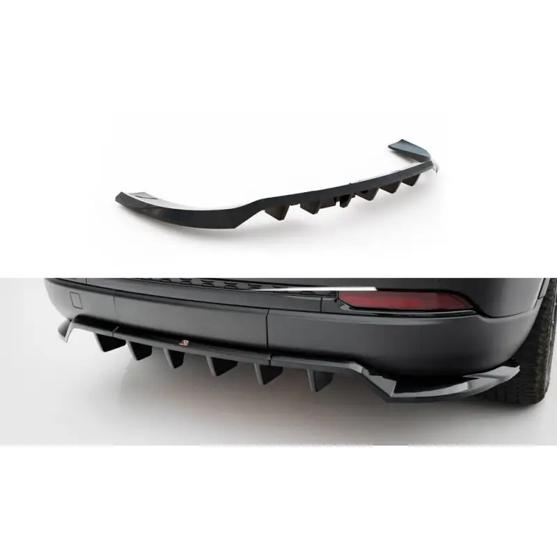 ARRIERE SPLITTER (AVEC UNE BARRE VERTICALE) JEEP GRAND CHEROKEE TRAILHAWK MK5 - MAXTONDESIGN - FINITION NOIR BRILLANT Promotion Saisonnière