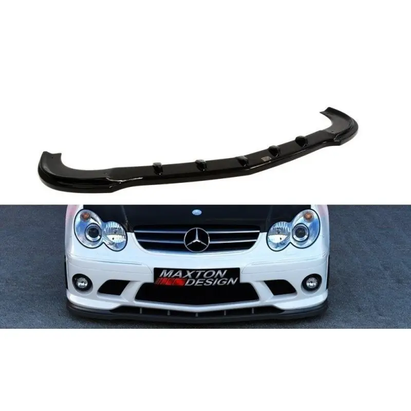 LAME DU PARE-CHOCS AVANT MERCEDES CLK W209 (POUR ME-CLK-209-AMG204-F1 PARE-CHOCS) - MAXTON DESIGN - FINITION NOIR BRILLANT Jusqu’à Épuisement Des Stocks