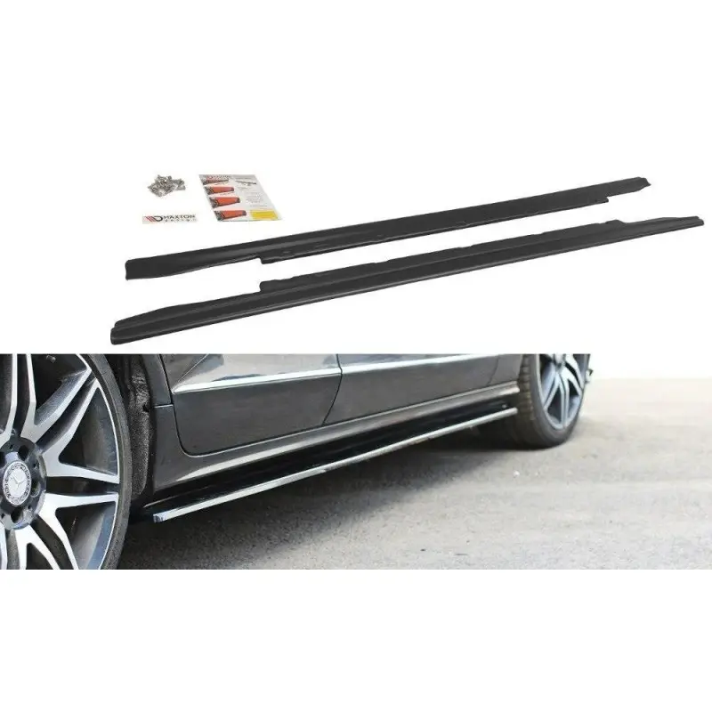 Bon Marché RAJOUTS DES BAS DE CAISSE POUR MERCEDES CLS C218 - MAXTON DESIGN - FINITION NOIR BRILLANT