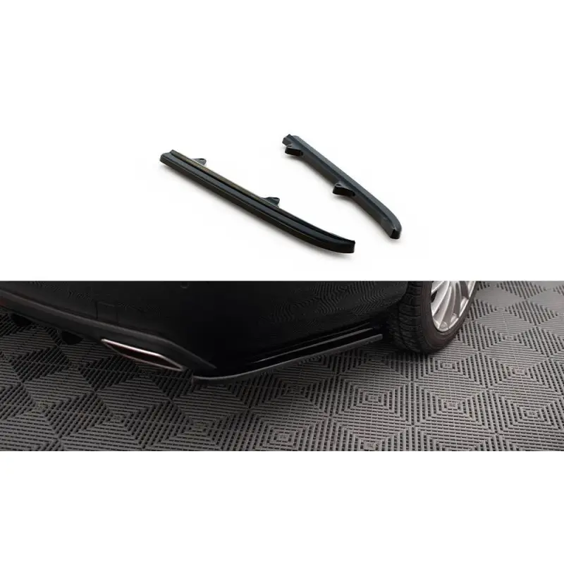 Acheter En Ligne LAME DU PARE CHOCS ARRIERE MERCEDES CLS C218 - MAXTON DESIGN - FINITION NOIR BRILLANT