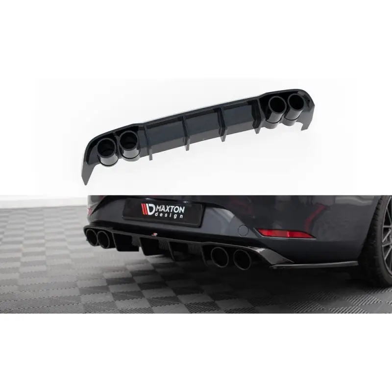 RAJOUT DU PARE-CHOCS ARRIERE + FAUX POT D'ÉCHAPPEMENT SEAT LEON ST FR MK4 - MAXTONDESIGN - FINITION NOIR BRILLANT - FAUX EMBOUTS Remise