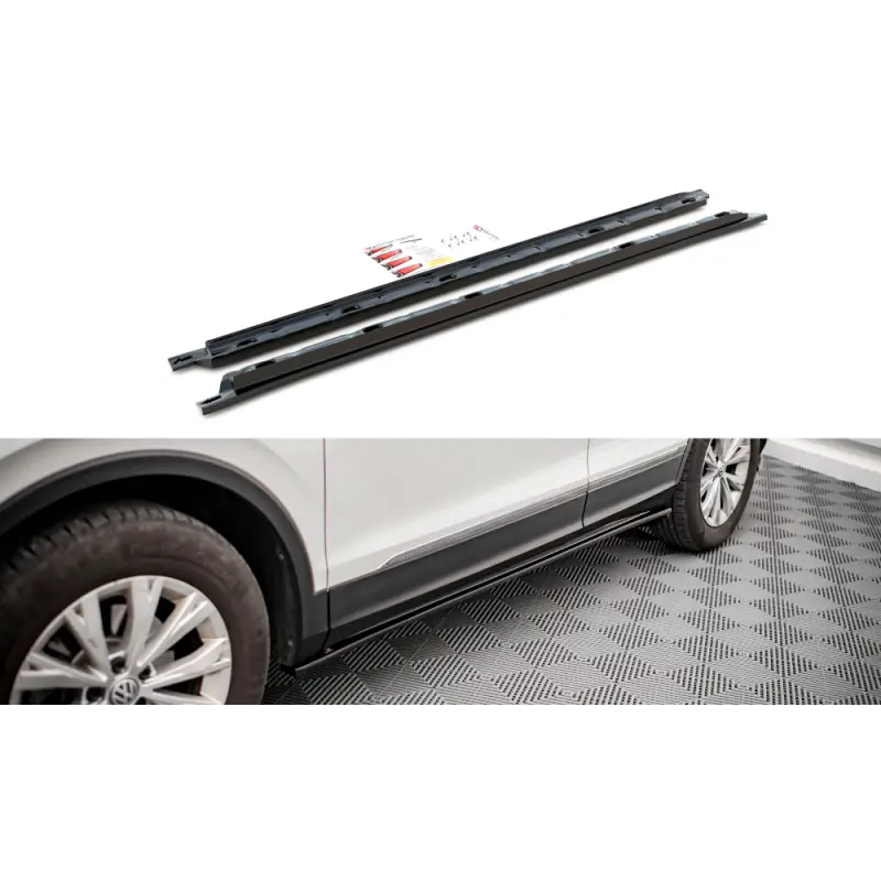 Prix Choc RAJOUTS DES BAS DE CAISSE VOLKSWAGEN TIGUAN MK2 - MAXTON DESIGN - FINITION NOIR BRILLANT