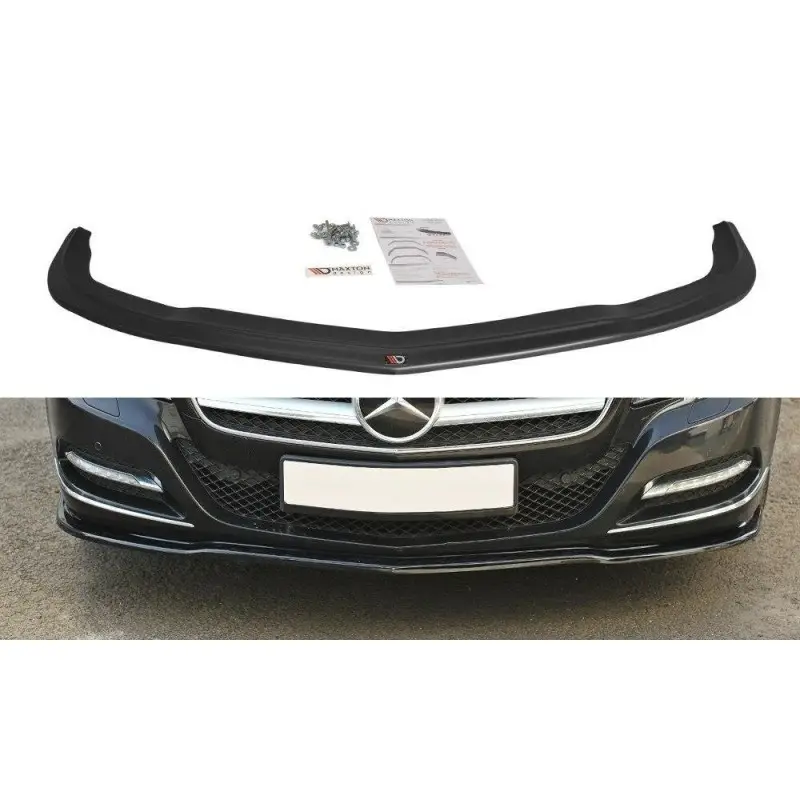 Jusqu’à Épuisement Des Stocks LAME DU PARE-CHOCS AVANT V.1 MERCEDES CLS C218 - MAXTON DESIGN - FINITION NOIR BRILLANT
