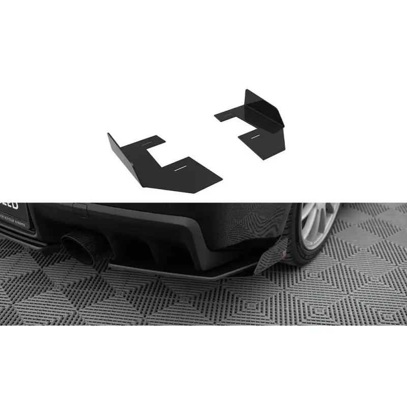 Paiement Sécurisé REAR SIDE FLAPS MITSUBISHI LANCER EVO X - MAXTONDESIGN - FINITION NOIR + NOIR BRILLANT