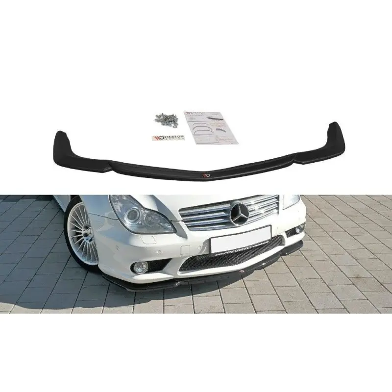 Offre Exclusive LAME DU PARE-CHOCS AVANT V.1 MERCEDES CLS C219 55AMG - MAXTON DESIGN - FINITION NOIR BRILLANT