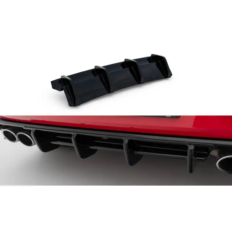 Satisfait Ou Remboursé DIFFUSEUR ARRIÈRE COMPLET VOLKSWAGEN GOLF R HATCHBACK R MK7 FACELIFT - MAXTONDESIGN - FINITION NOIR BRILLANT