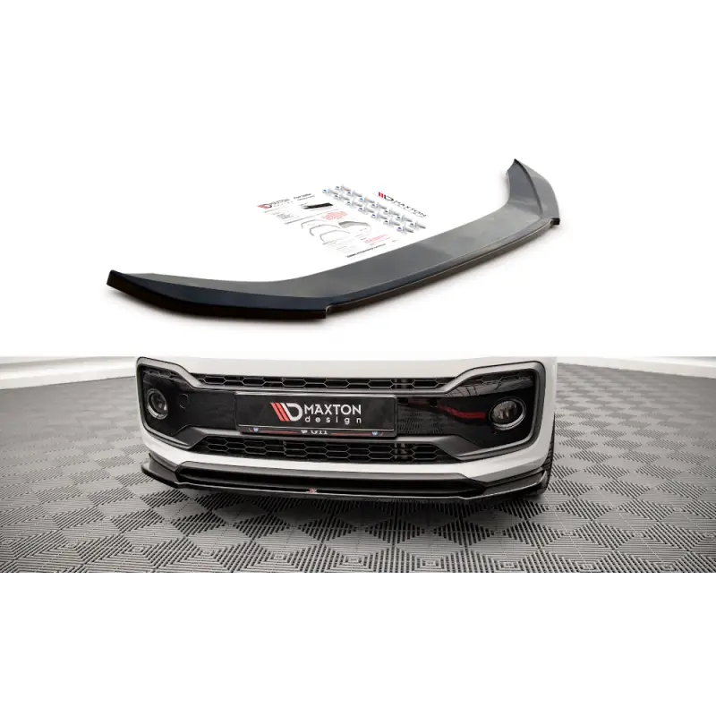 Jusqu’à Épuisement Des Stocks LAME DU PARE-CHOCS AVANT VOLKSWAGEN UP GTI - MAXTON DESIGN - FINITION NOIR BRILLANT