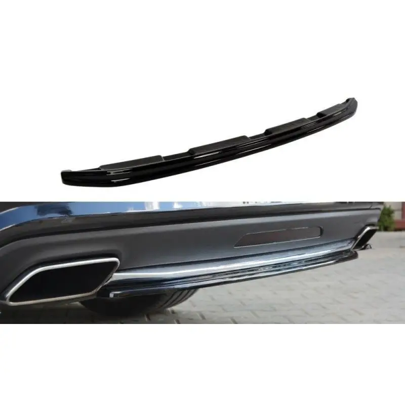 CENTRAL ARRIÈRE SPLITTER MERCEDES CLS C218 (SANS UNE BARRE VERTICALE) AMG LINE - MAXTON DESIGN - FINITION NOIR BRILLANT Commander Vite