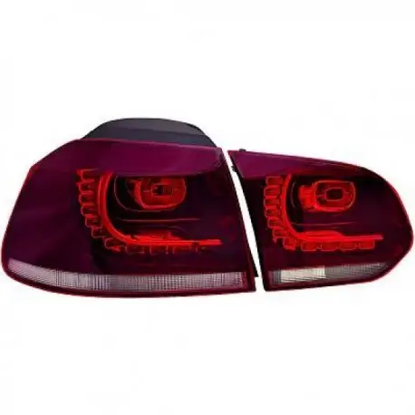 Expédié Aujourd’hui FEUX ARRIERES DESIGN - ROUGE FUME LOOK GTI À LED VW GOLF 6 (08-12) SAUF BREAK & CABRIOLET