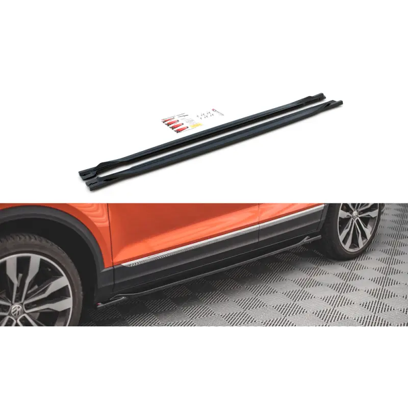 Promotion RAJOUTS DES BAS DE CAISSE VOLKSWAGEN T-ROC MK1 (17-24) - MAXTON DESIGN - FINITION NOIR BRILLANT
