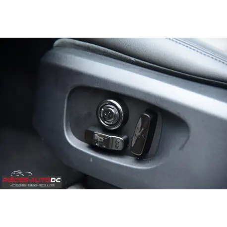 Remise POUR DISCOVERY SPORT GLOSS BLACK GARNITURE DE BOUTON DE RÉGLAGE DU SIÈGE