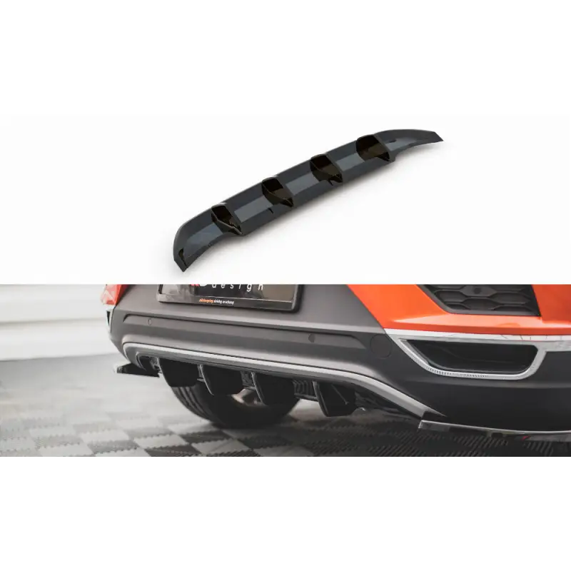 DIFFUSEUR ARRIÈRE COMPLET VOLKSWAGEN T-ROC MK1 (17-21) - MAXTON DESIGN - FINITION NOIR BRILLANT Nouvel Arrivage