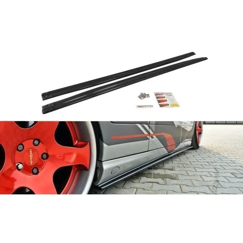 RAJOUTS DES BAS DE CAISSE POUR MERCEDES CL-CLASS C215 - MAXTON DESIGN - FINITION NOIR BRILLANT Commande En Gros