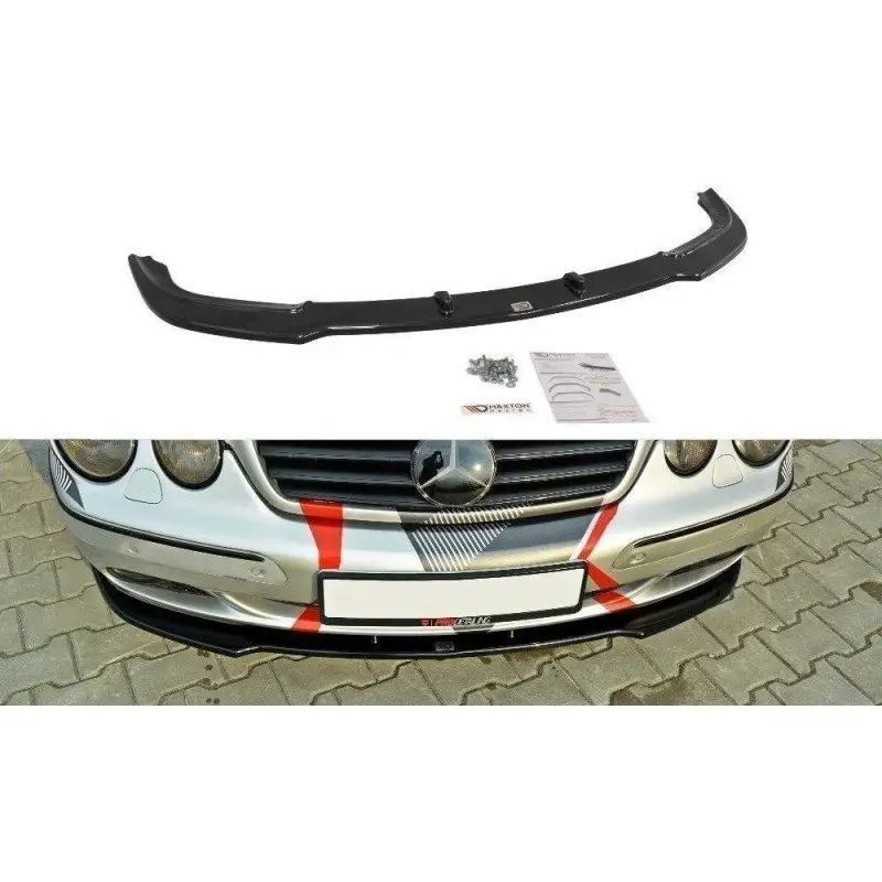 LAME DU PARE-CHOCS AVANT MERCEDES CL-CLASS C215 - MAXTON DESIGN - FINITION NOIR BRILLANT Vente Flash