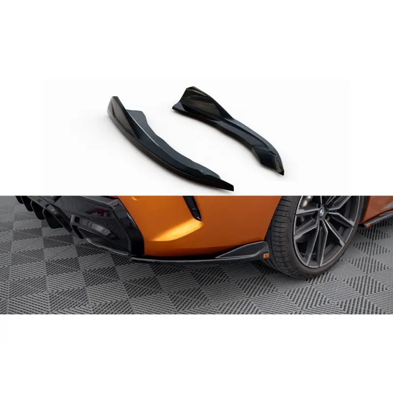 LAMES DE PARE-CHOCS ARRIÈRE LATÉRALES V.6 BMW 4 M440I G22 / G23 / G22 FACELIFT / G23 FACELIFT - MAXTONDESIGN - FINITION NOIR BRI Achetez Aujourd’hui