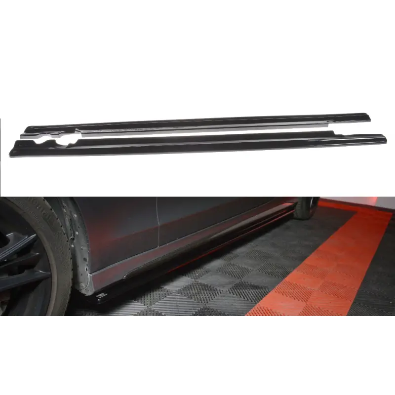 Affaire À Saisir SET DES DIFFUSEUR DES BAS DE CAISSE MERCEDES- BENZ C-CLASS W205 COUPE AMG-LINE - MAXTON DESIGN - FINITION NOIR BRILLANT