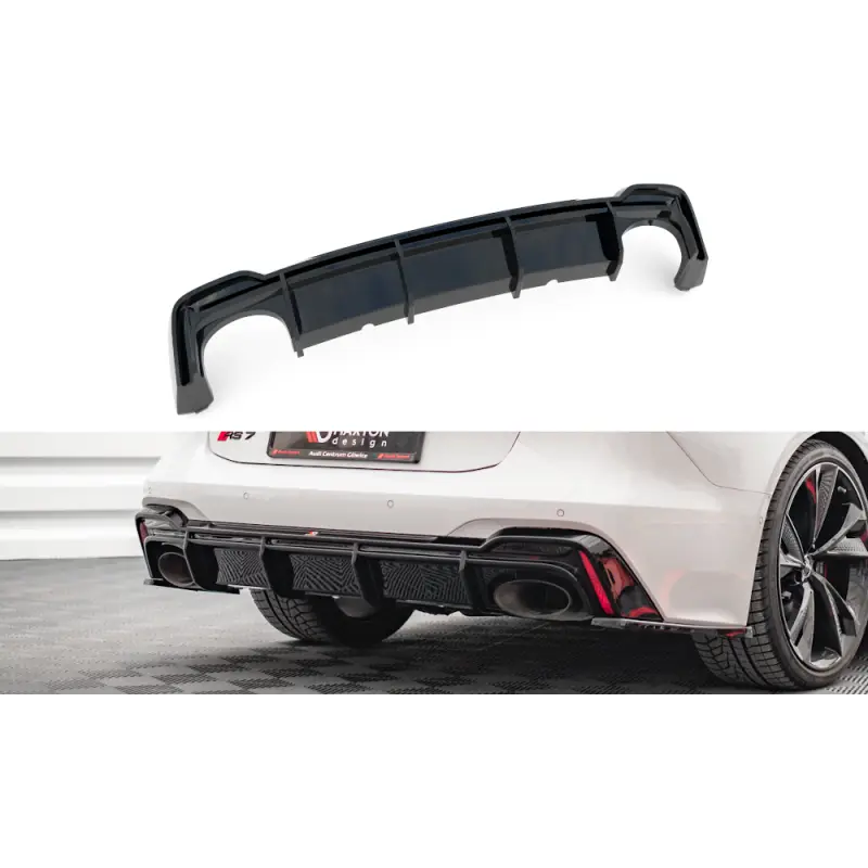 DIFFUSEUR ARRIÈRE COMPLET AUDI RS6 C8 - MAXTONDESIGN - FINITION NOIR BRILLANT Usine Directe