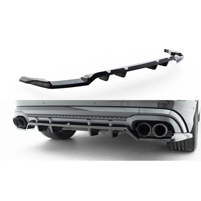 Prix Bas ARRIERE SPLITTER (AVEC UNE BARRE VERTICALE) V.2 AUDI SQ8 / Q8 S-LINE MK1 FACELIFT - MAXTONDESIGN - FINITION NOIR BRILLANT