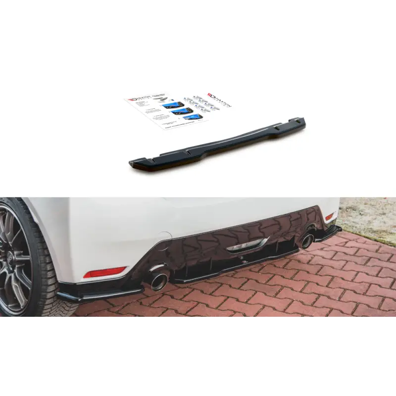 Usine Directe CENTRAL ARRIERE SPLITTER TOYOTA GR YARIS MK4 - MAXTON DESIGN - FINITION NOIR BRILLANT