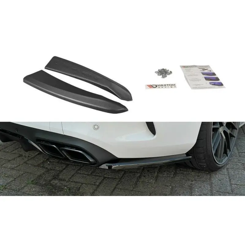 Nouveauté LAME DU PARE CHOCS ARRIERE MERCEDES C-CLASS C205 63AMG COUPE - MAXTON DESIGN - FINITION NOIR BRILLANT
