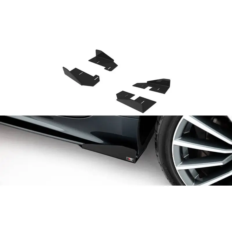 SIDE FLAPS AUDI A5 SPORTBACK F5 FACELIFT - MAXTONDESIGN - FINITION NOIR + NOIR BRILLANT Nouvel Arrivage