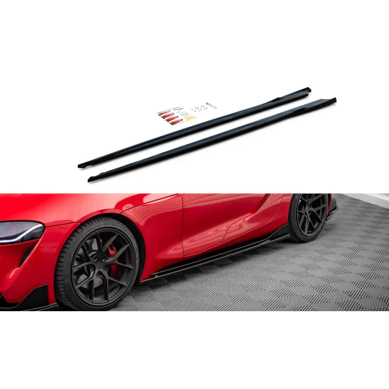 Achat Immédiat RAJOUTS DES BAS DE CAISSE V.3 TOYOTA SUPRA MK5 - MAXTON DESIGN - FINITION NOIR BRILLANT