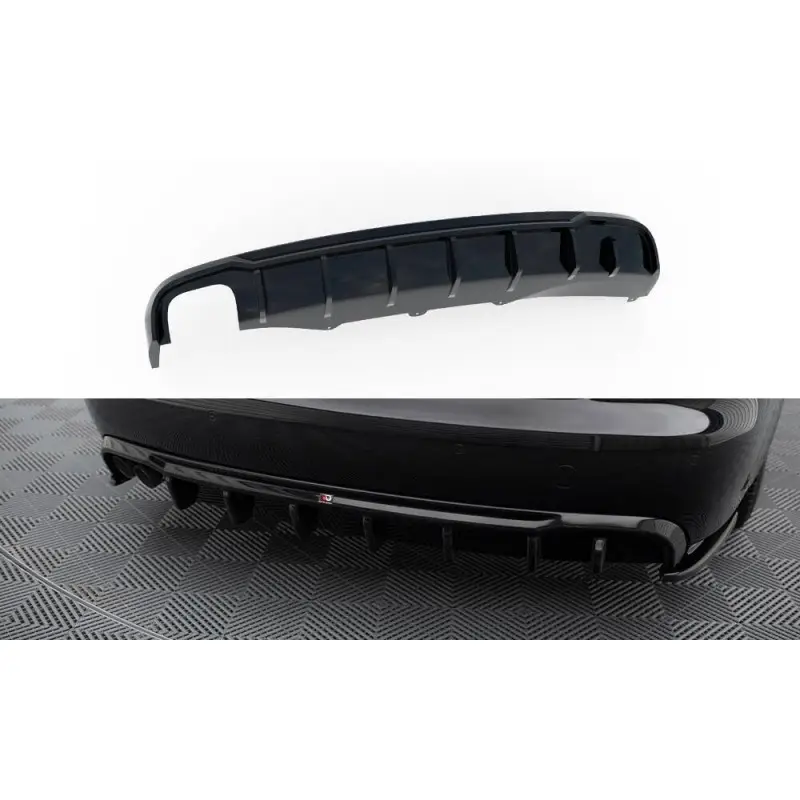 DIFFUSEUR ARRIÈRE COMPLET AUDI A4 B8 (VERSION DOUBLE ÉCHAPPEMENT SIMPLE FACE) - MAXTONDESIGN - FINITION NOIR BRILLANT Meilleur Choix