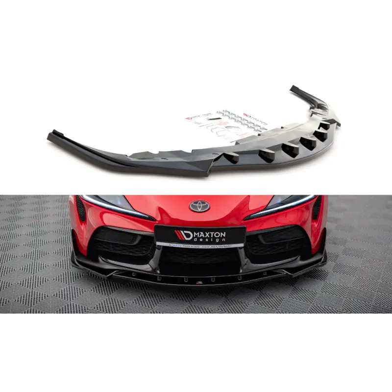 LAME DU PARE-CHOCS AVANT V.4 TOYOTA SUPRA MK5 - MAXTON DESIGN - FINITION NOIR BRILLANT Prix Choc
