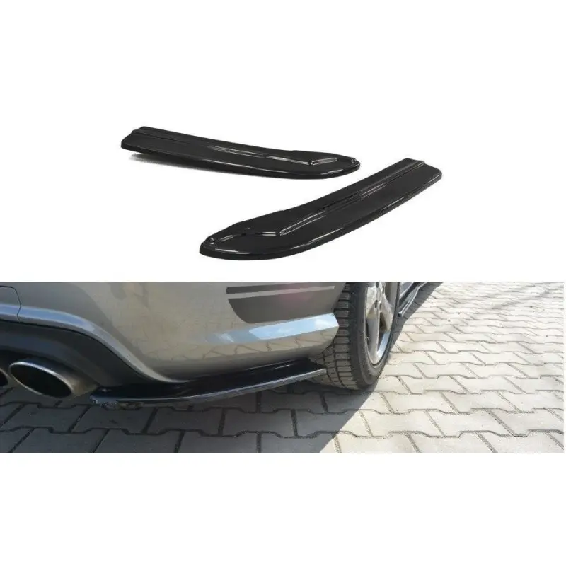 Retour Gratuit LAME DU PARE CHOCS ARRIERE MERCEDES C W204 63AMG-AMG-LINE - MAXTON DESIGN - FINITION NOIR BRILLANT