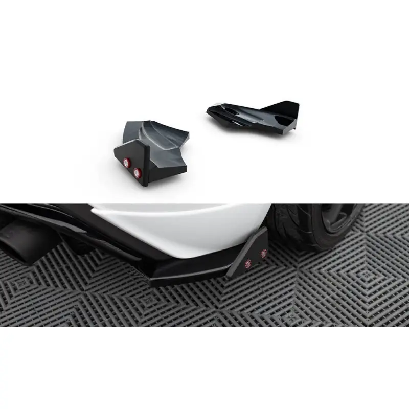 Réduction LAMES DE PARE-CHOCS ARRIÈREE LATÉRALES V.3 + FLAPS FORD FIESTA ST MK7 FACELIFT - MAXTONDESIGN - FINITION NOIR BRILLANT