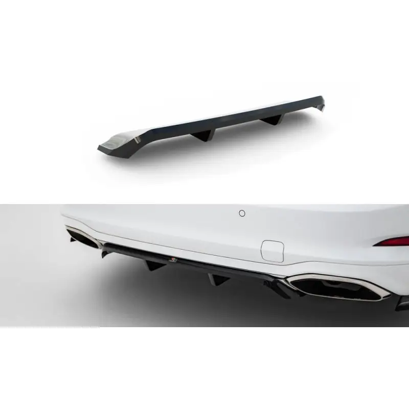 Retour Gratuit CENTRAL ARRIERE SPLITTER (AVEC UNE BARRE VERTICALE) FORD FOCUS VIGNALE ESTATE MK4 - MAXTONDESIGN - FINITION NOIR BRILLANT