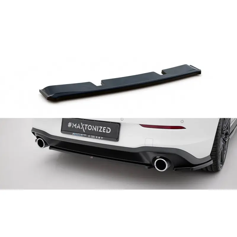 Meilleure Vente CENTRAL ARRIERE SPLITTER VOLKSWAGEN GOLF 8 GTI - MAXTON DESIGN - FINITION NOIR BRILLANT