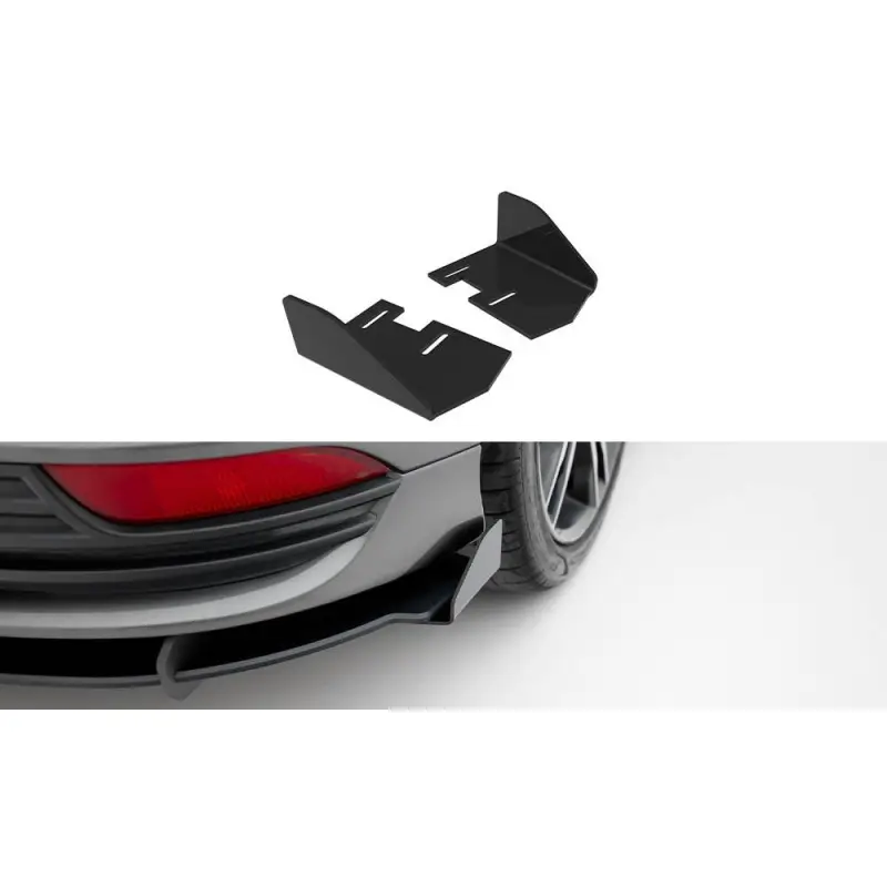 REAR SIDE FLAPS FORD FOCUS ST MK3 FACELIFT - MAXTONDESIGN - FINITION NOIR + NOIR BRILLANT Satisfait Ou Remboursé