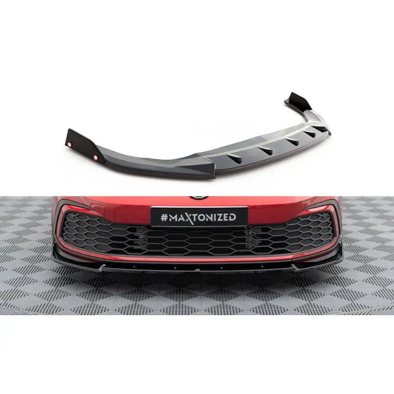 Populaire LAME DU PARE-CHOCS AVANT + AILERONS V.3 VOLKSWAGEN GOLF 8 GTI - MAXTON DESIGN - FINITION NOIR BRILLANT