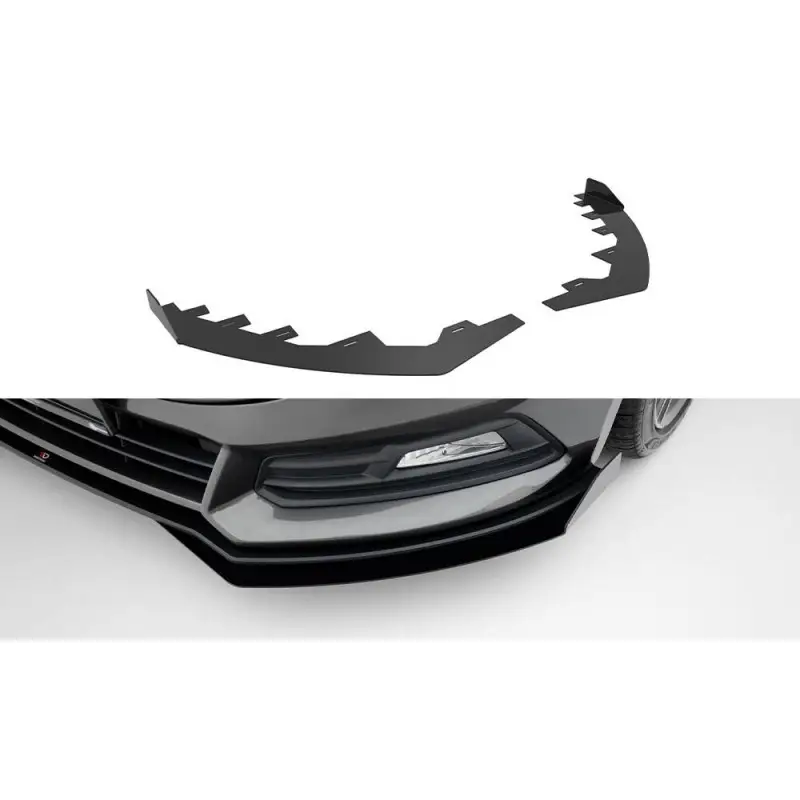 FRONT FLAPS FORD FOCUS ST MK3 FACELIFT - MAXTONDESIGN - FINITION NOIR + NOIR BRILLANT Expédié Aujourd’hui