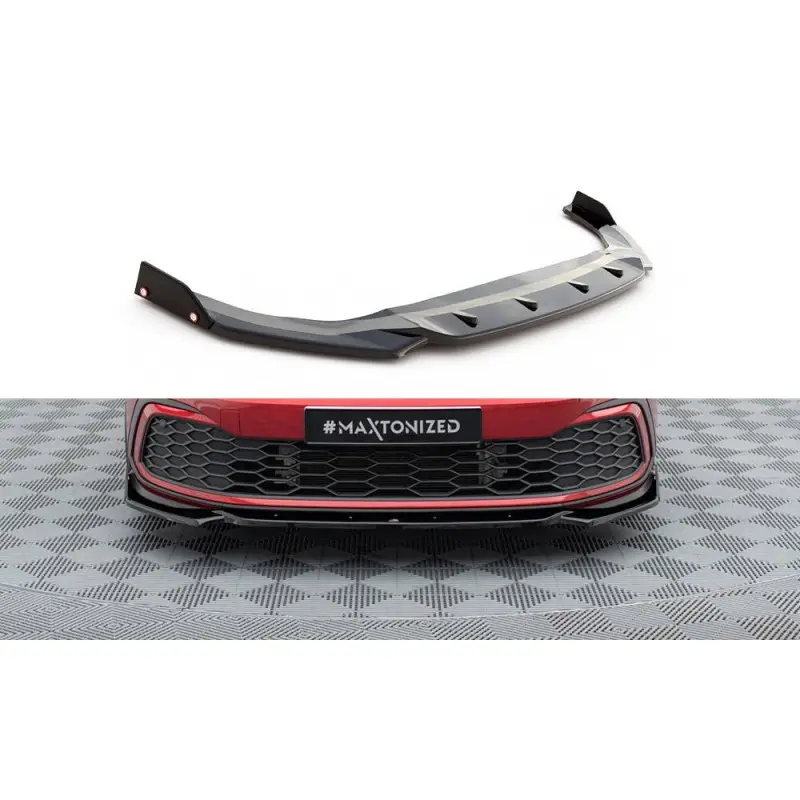 Nouvel Arrivage LAME DU PARE-CHOCS AVANT + AILERONS V.2 VOLKSWAGEN GOLF 8 GTI - MAXTON DESIGN - FINITION NOIR BRILLANT