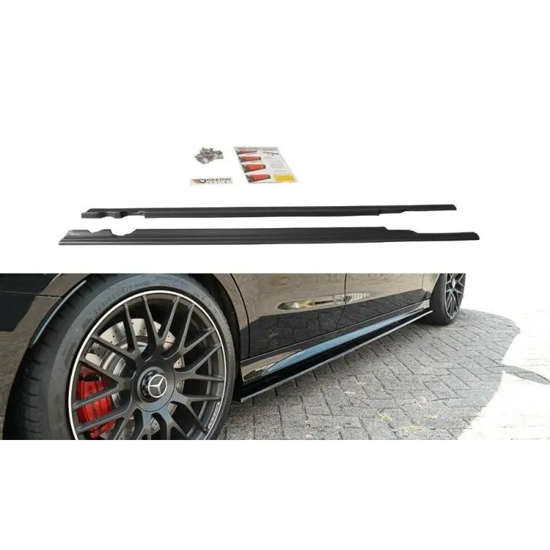 Nouvel Arrivage RAJOUTS DES BAS DE CAISSE POUR MERCEDES C-CLASS S205 63AMG ESTATE - MAXTON DESIGN - FINITION NOIR BRILLANT