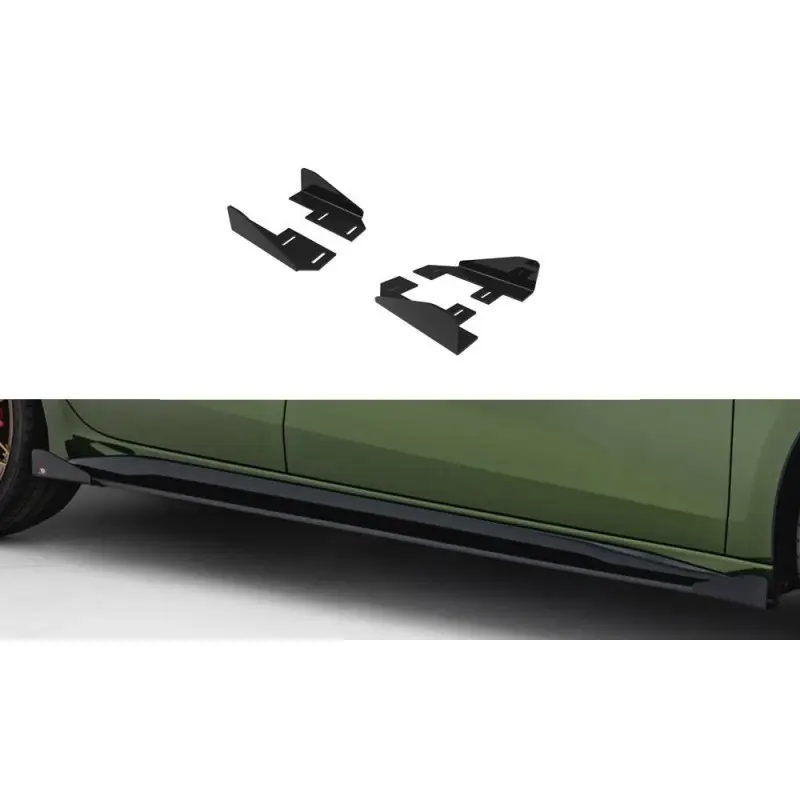 SIDE FLAPS AUDI A3 S-LINE SEDAN / S3 SEDAN 8Y FACELIFT - MAXTONDESIGN - FINITION NOIR + NOIR BRILLANT Prix Réduit