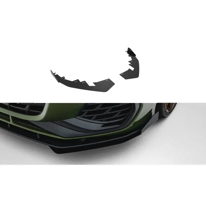 FRONT FLAPS AUDI A3 S-LINE SEDAN / S3 SEDAN 8Y FACELIFT - MAXTONDESIGN - FINITION NOIR + NOIR BRILLANT Produit De Marque