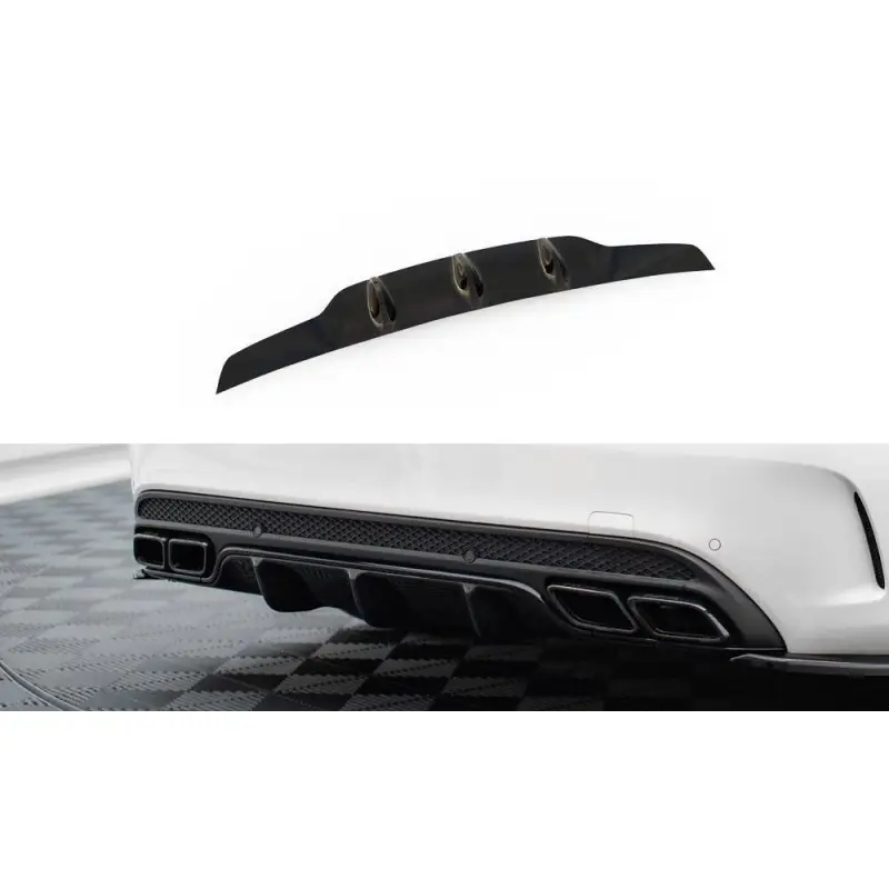 Certifié RAJOUT DU PARE-CHOCS ARRIERE MERCEDES C-CLASS S205 63AMG ESTATE - MAXTON DESIGN - FINITION NOIR BRILLANT