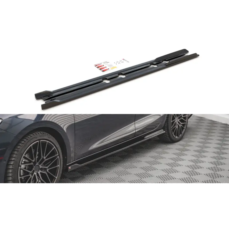 Pas Cher RAJOUTS DES BAS DE CAISSE V.2 SEAT LEON FR MK4 / CUPRA LEON- MAXTON DESIGN - FINITION NOIR BRILLANT