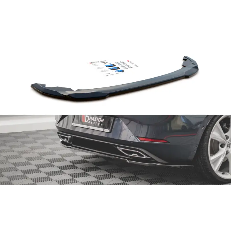 Dernière Chance CENTRAL ARRIERE SPLITTER SEAT LEON FR HATCHBACK MK4 - MAXTON DESIGN - FINITION NOIR BRILLANT