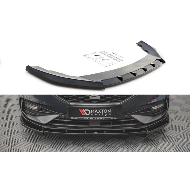 Bon Plan LAME DU PARE-CHOCS AVANT V.1 SEAT LEON FR MK4 - MAXTON DESIGN - FINITION NOIR BRILLANT