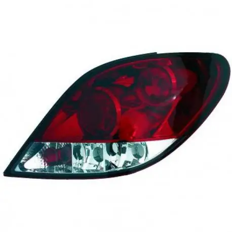 Achetez Aujourd’hui SET DE DEUX FEUX ARRIERES DESIGN PEUGEOT 207 (06-12) - MOD 1 - ROUGE/BLANC - 3/5 PORTES