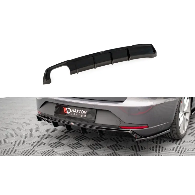 Achat Immédiat DIFFUSEUR ARRIÈRE COMPLET SEAT LEON FR SPORTSTOURER MK3 - MAXTON DESIGN - FINITION NOIR BRILLANT