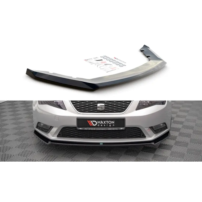 Offre Exclusive LAME DU PARE-CHOCS AVANT V.2 SEAT LEON MK3 - MAXTON DESIGN - FINITION NOIR BRILLANT