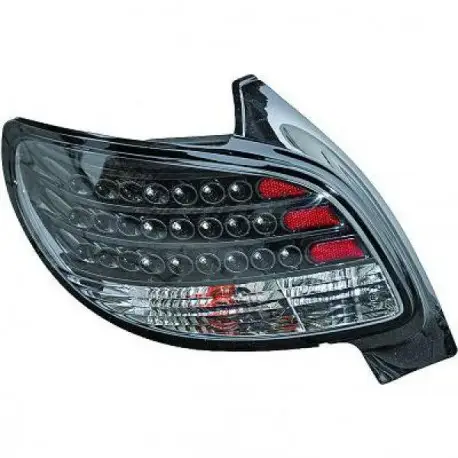 SET DE DEUX FEUX ARRIERES LED DESIGN PEUGEOT 206 (98-05) - MOD 4 -NOIR - LED - PAS POUR 206 CC Marque